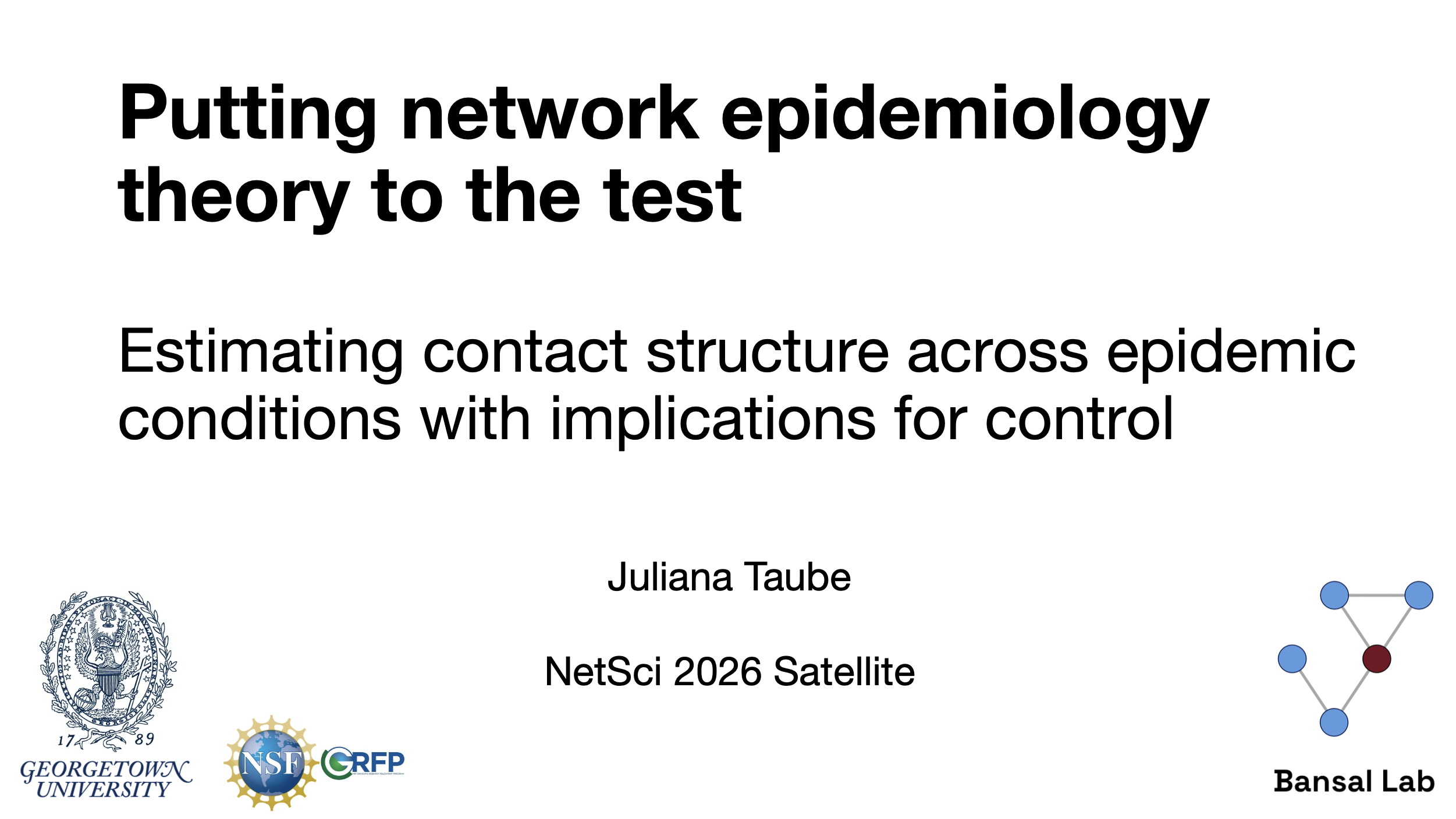 Network epidemiology<br>NetSci 2026